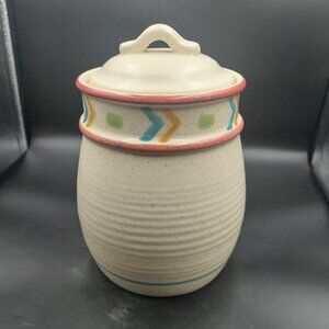 Vintage Treasure Craft USA Ceramic Canister Set SARATOGA 80'S Kitchen Decorative